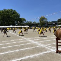 運動会練習！快晴の空、児童たちは元気に活動できました