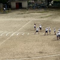 体力テストはじまり！体育主任等があっという間にラインを引いてくれました